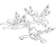 Coloriage Les princes de Mia et moi en volant