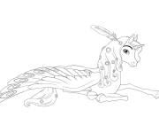 Coloriage Licorne assise de Mia et moi