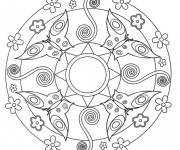 Coloriage Mandala en papillon de Mia et moi