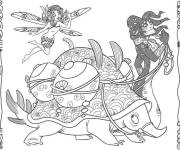 Coloriage Mia avec les animaux magiques