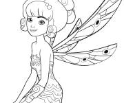 Coloriage Mia avec ses belles ailes