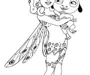 Coloriage Mia et Fudl de Mia et moi