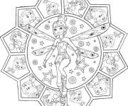 Coloriage Mia et moi mandala complexe