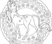 Coloriage Onchao Mia et moi mandala