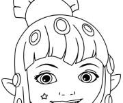 Coloriage T&ecirc;te de f&eacute;e Mia