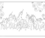 Coloriage Tous les licornes magiques de Mia et moi