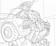 Coloriage Action de cartoon Miniforce