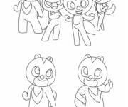 Coloriage et dessins gratuit Animaux mignons de Miniforce à imprimer
