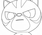 Coloriage et dessins gratuit Chat en col&egrave;re de Miniforce à imprimer