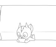 Coloriage et dessins gratuit Chat mignon de Miniforce à imprimer