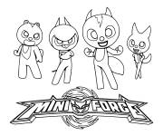 Coloriage Equipe Miniforce avec le logo