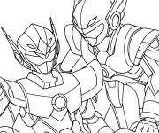 Coloriage Hawk et Sammy Miniforce
