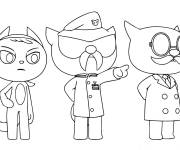 Coloriage Ipas, le commandant Chen et le scientifique de Miniforce