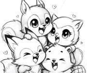 Coloriage L&rsquo;&eacute;quipe Miniforce en c&acirc;lin