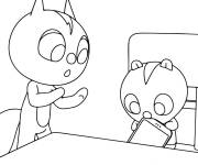 Coloriage Maman et petit animaux de Miniforce