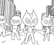 Coloriage Miniforce dans la ville