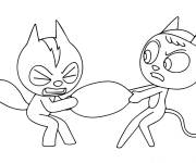 Coloriage Miniforce se battent