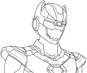 Coloriage Personnage Miniforce en noir et blanc