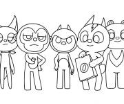 Coloriage Personnages principaux de Miniforce