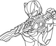 Coloriage Robot Hero en action