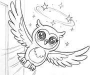 Coloriage Sammy la chouette rouge
