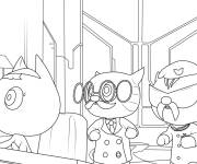 Coloriage Sc&egrave;ne de cartoon Miniforce
