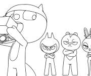 Coloriage Volt avec l'&eacute;quipe Minforce