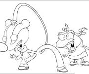 Coloriage Supermou et Zo&eacute; Minijusticiers