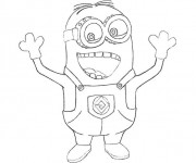 Coloriage Minion Dave 16