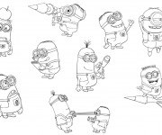 Coloriage Minion Dave 23