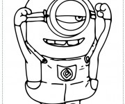 Coloriage Minion Dave 7