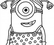 Coloriage Minion facile