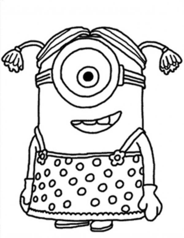 Coloriage Minion Facile Dessin Gratuit à Imprimer