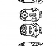 Coloriage Dessin des Minions Dave en couleur