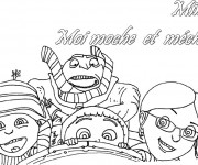 Coloriage Les Minions et leurs amis jouent