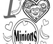 Coloriage Minions banana facile