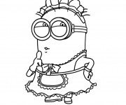 Coloriage Minions Bob facile