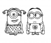 Coloriage Minions en couleur