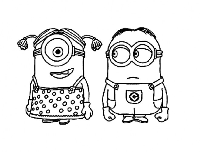 Coloriage Minions En Couleur Dessin Gratuit à Imprimer