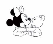 Coloriage et dessins gratuit Bébé Minnie facile à imprimer