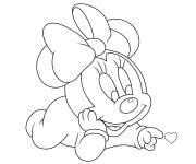 Coloriage Bébé Minnie Mouse