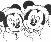 Coloriage Dessin Minnie et Mickey