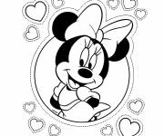 Coloriage et dessins gratuit L'amour de Bébé Minnie à imprimer