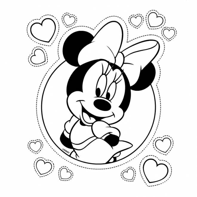 Coloriage et dessins gratuits L'amour de Bébé Minnie à imprimer