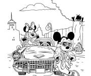 Coloriage L'image splendide de Minnie et Mickey Mouse