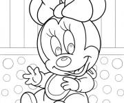 Coloriage La belle bébé Minnie Mouse