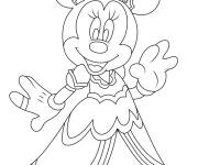 Coloriage La princesse Minnie Mouse