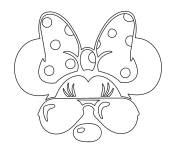 Coloriage Le masque de Minnie Mouse