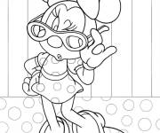 Coloriage Minnie avec des lunettes