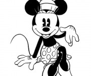 Coloriage et dessins gratuit Minnie dessin animé à imprimer